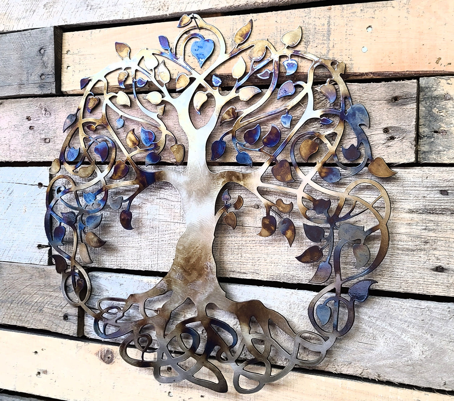 Tree of Life, Hand Torched Metal Art