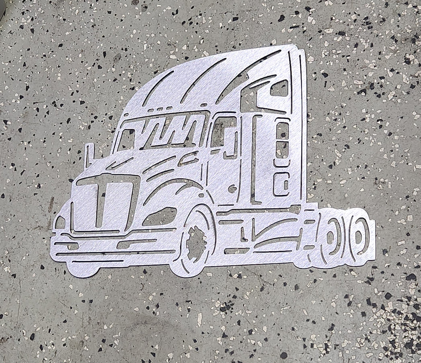 Semi Tractor Side View