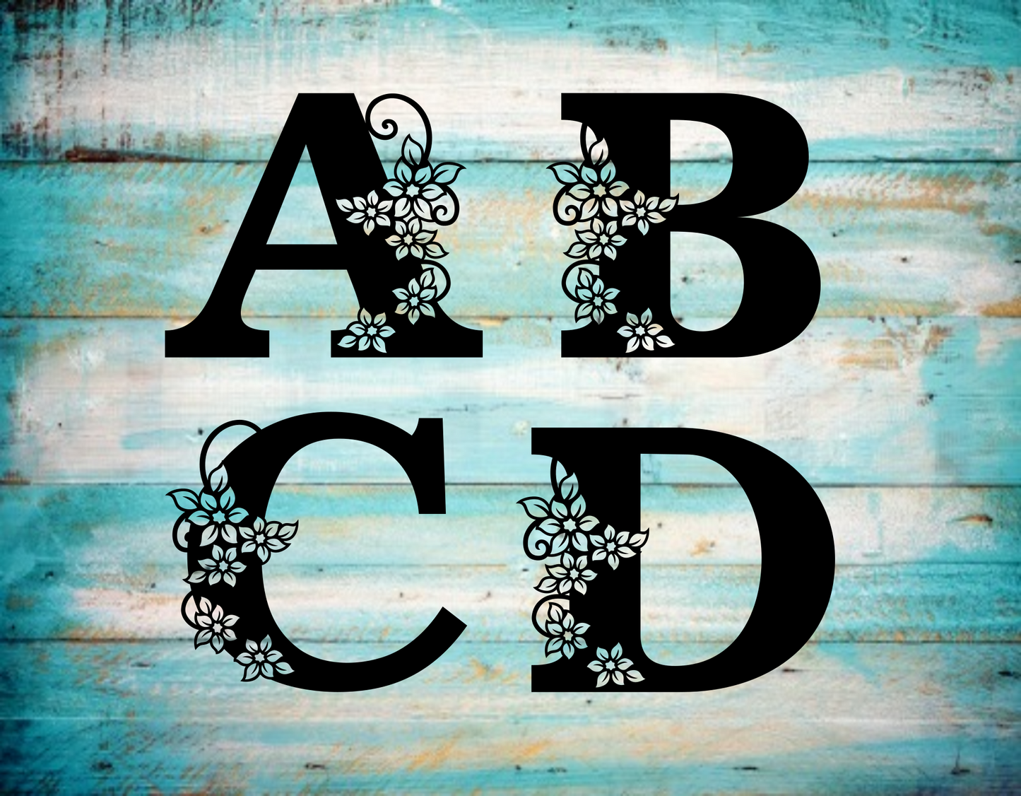 Flower Monogram Letter