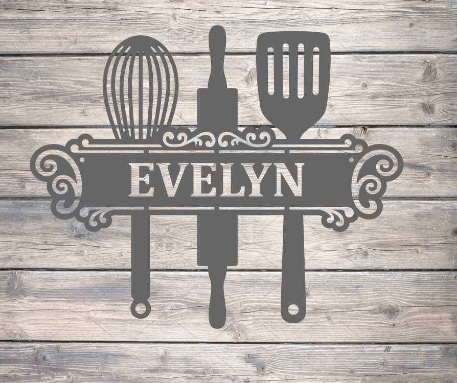 Kitchen Utensils Monogram