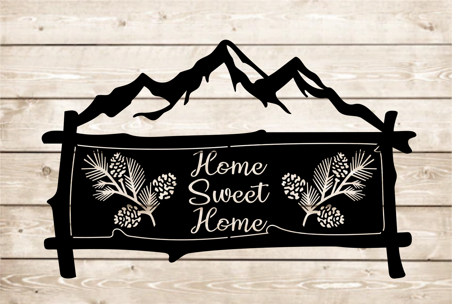 Mountains Home Sweet Home cabin sign