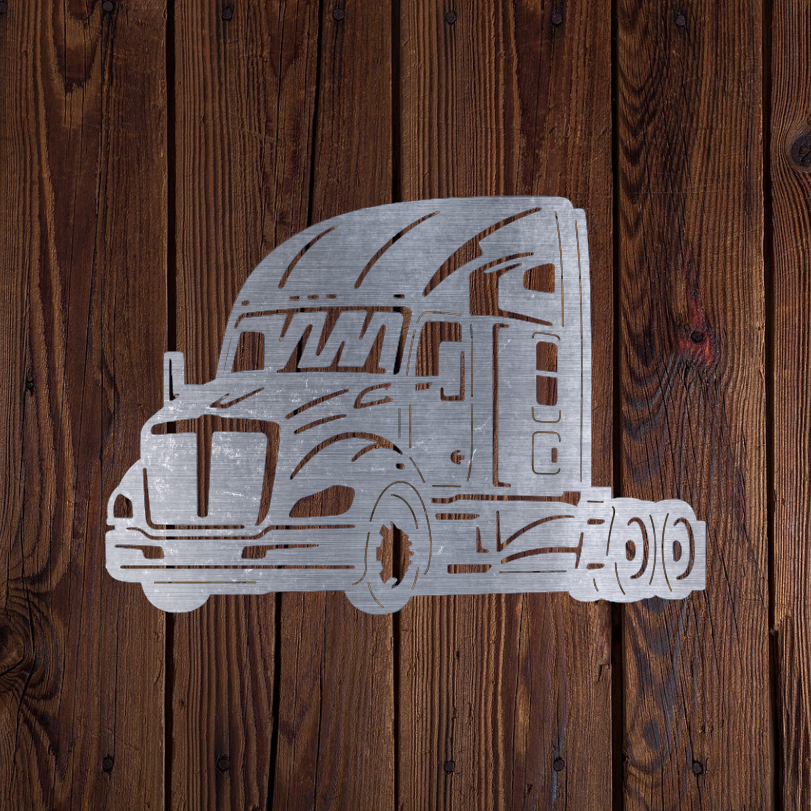 Semi Tractor Side View
