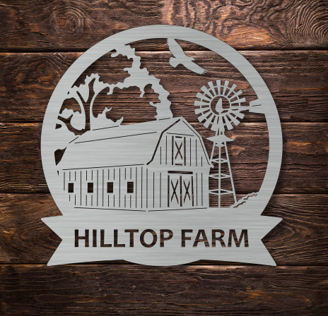 Barn & Windmill farmhouse monogram