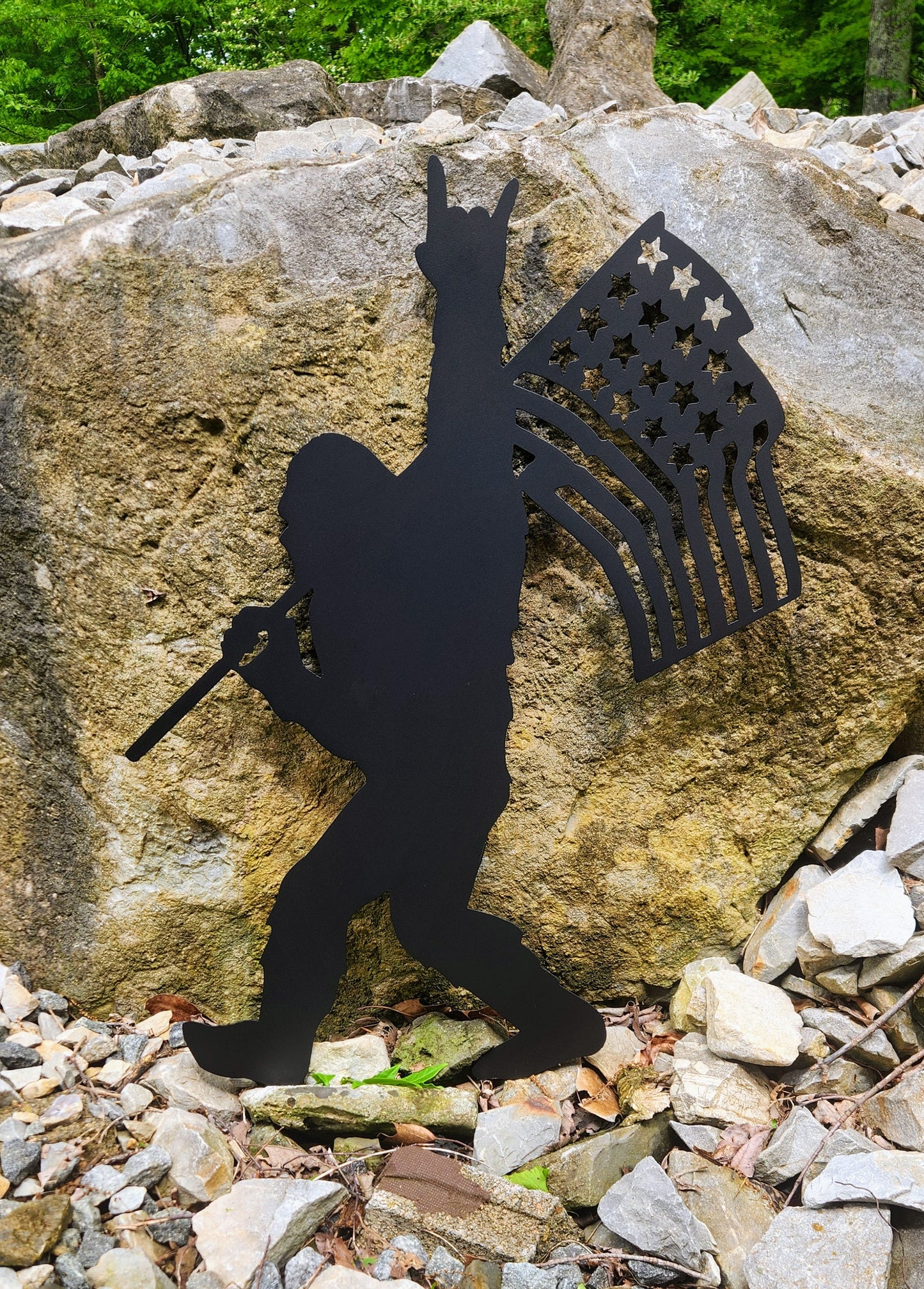 Bigfoot with Flag