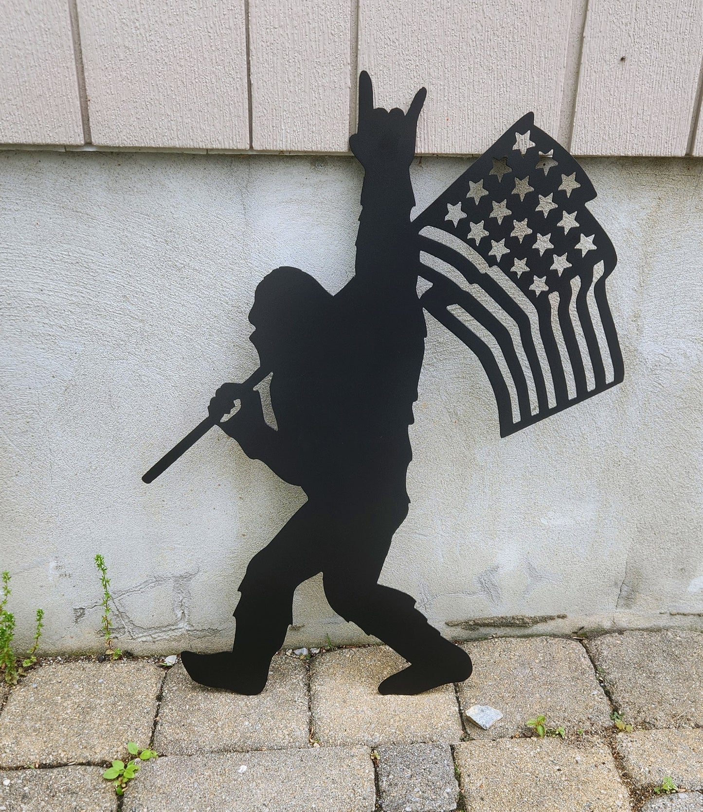 Bigfoot with Flag