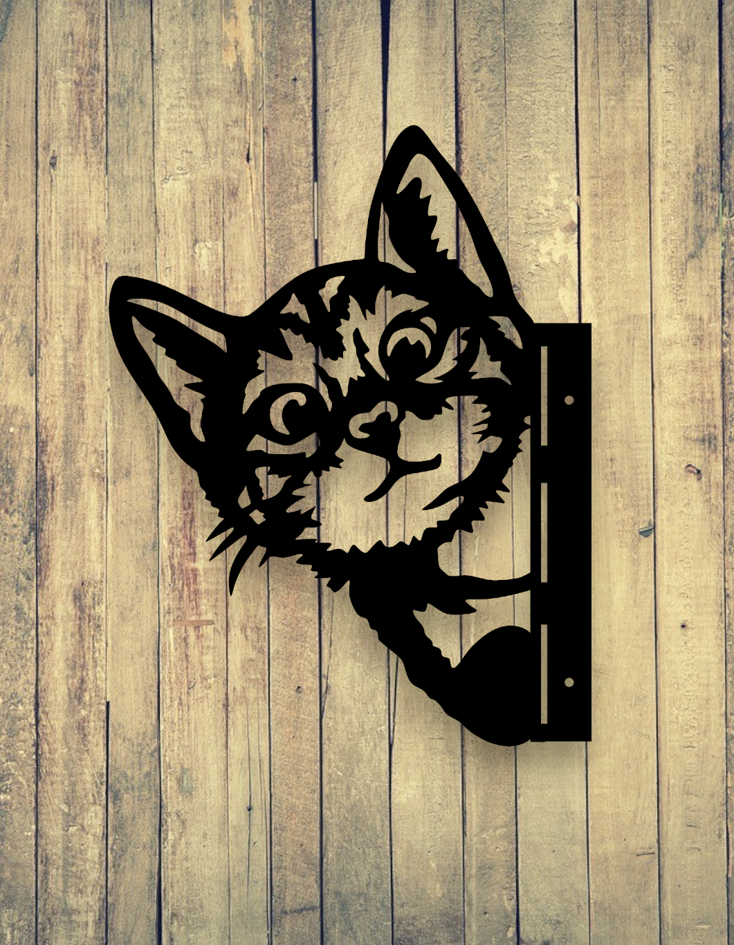 peeking bear metal wall animal sign