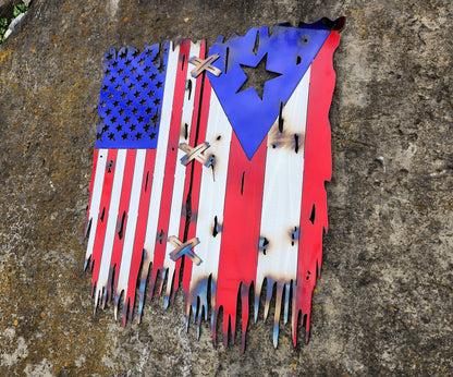 USA & Puerto Rico flags