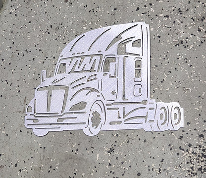 Semi Tractor Side View