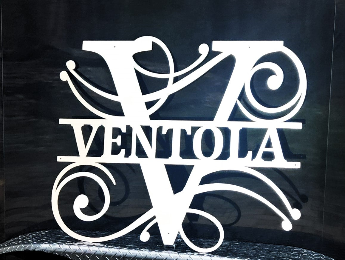 Monogram Split Letter Decor
