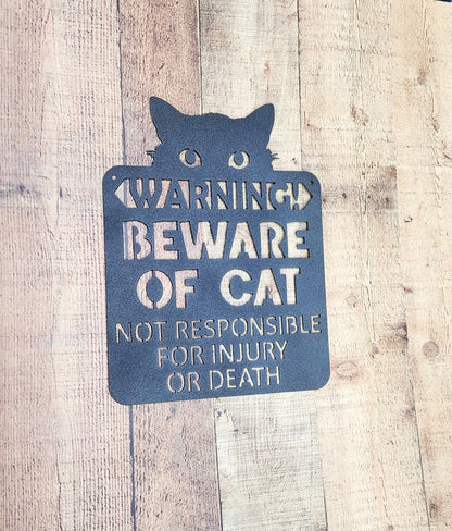 Warning Beware of Cat