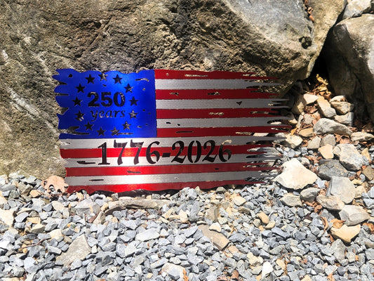 Tattered Rectangle Flag - 250 Years