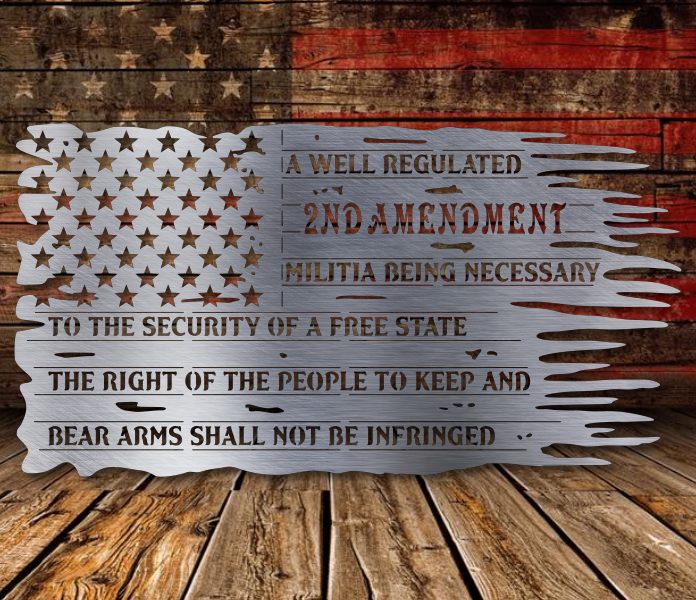 2nd Amendment Flag - 50 Stars Tattered