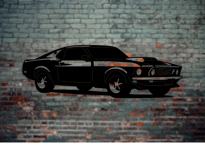 1969 ford mustang metal sign