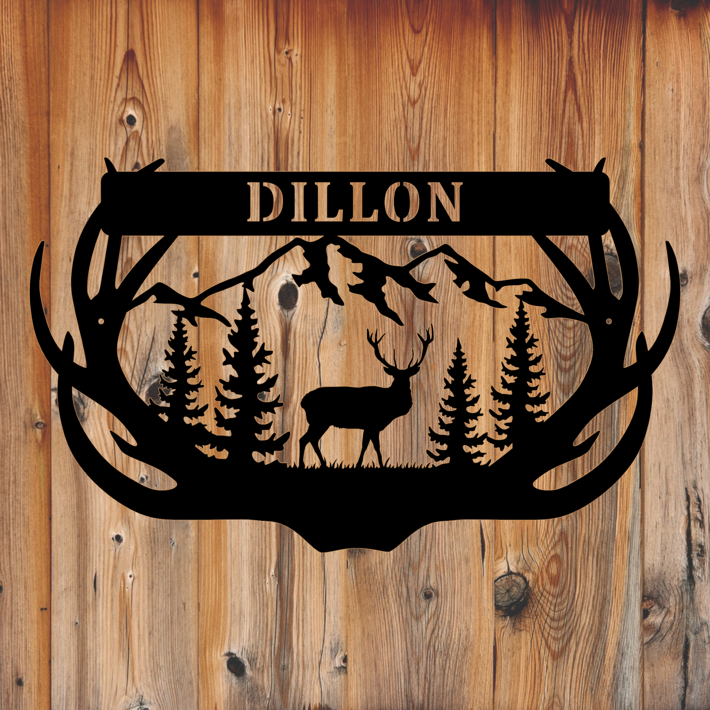 Antlers & Deer Monogram