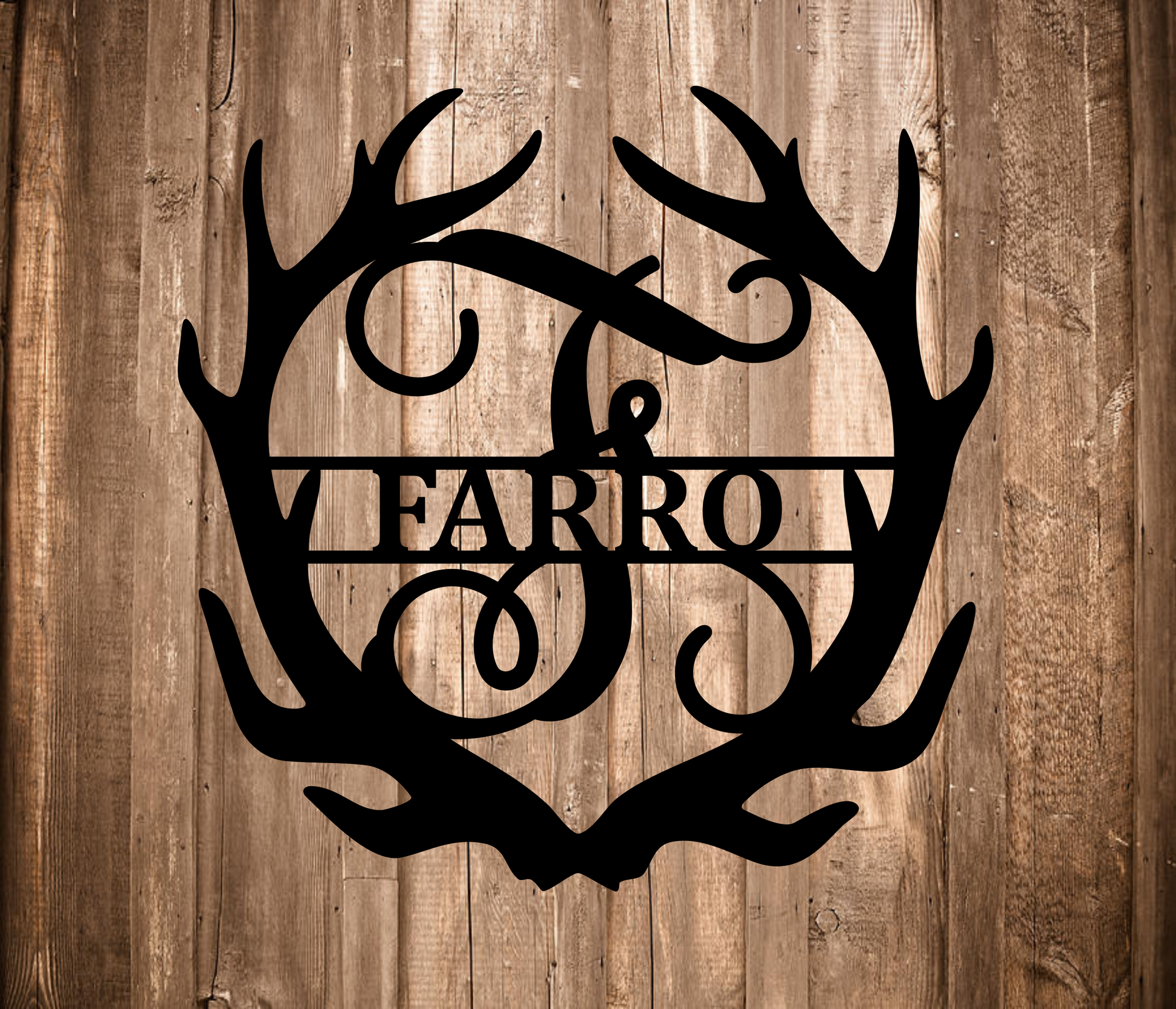 Anter Wreath Deer Hunting Monogram
