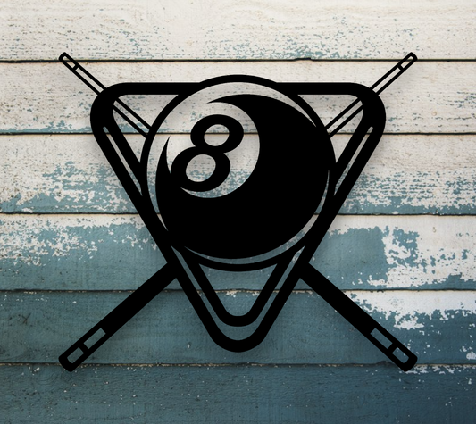billard sign pool room metal sign