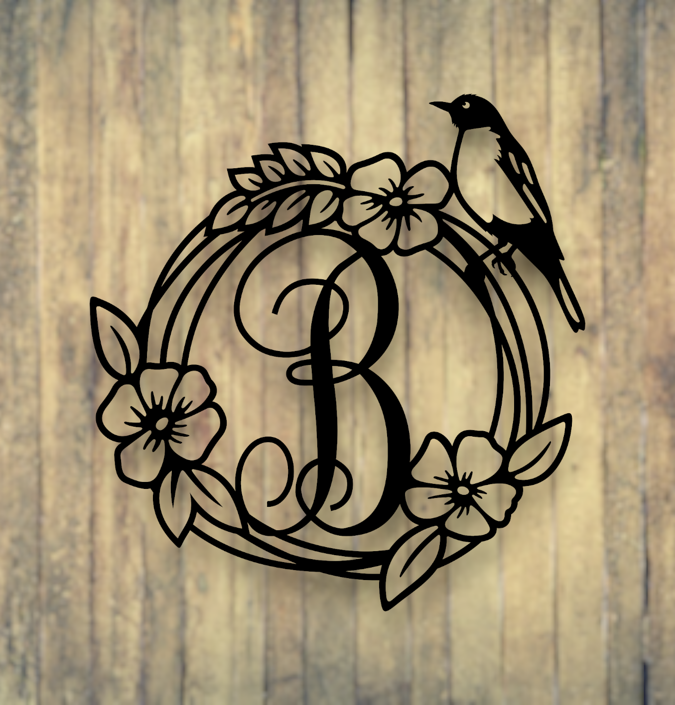 Bird Monogram Bird Nest Letter Monogram – Elite Metal Design LLC
