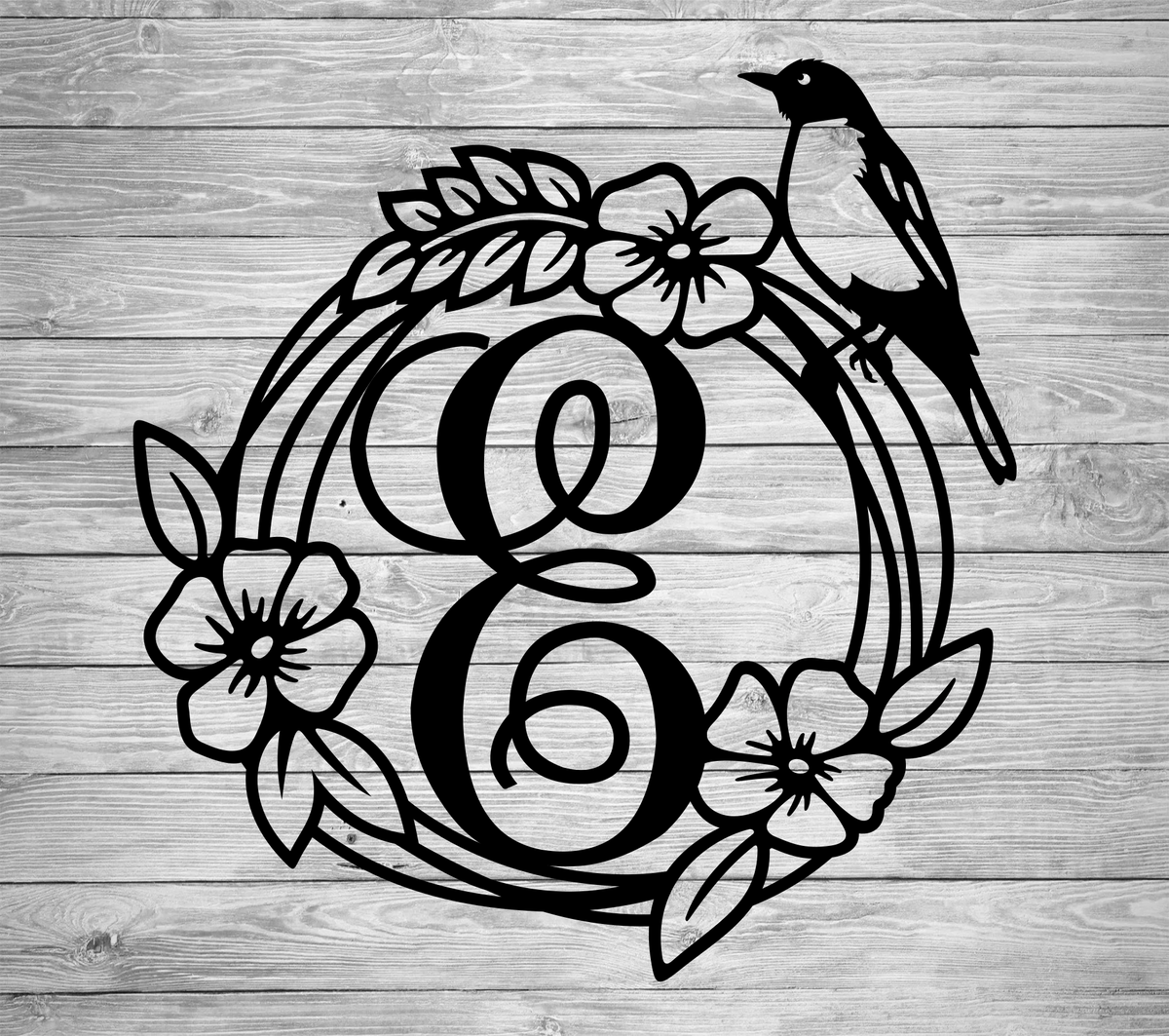 Bird Monogram Bird Nest Letter Monogram – Elite Metal Design LLC