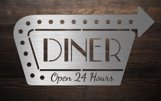Diner Arrow Decorative Kitchen Sign
