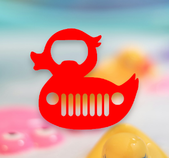 duck duck jeep metal bottle opener