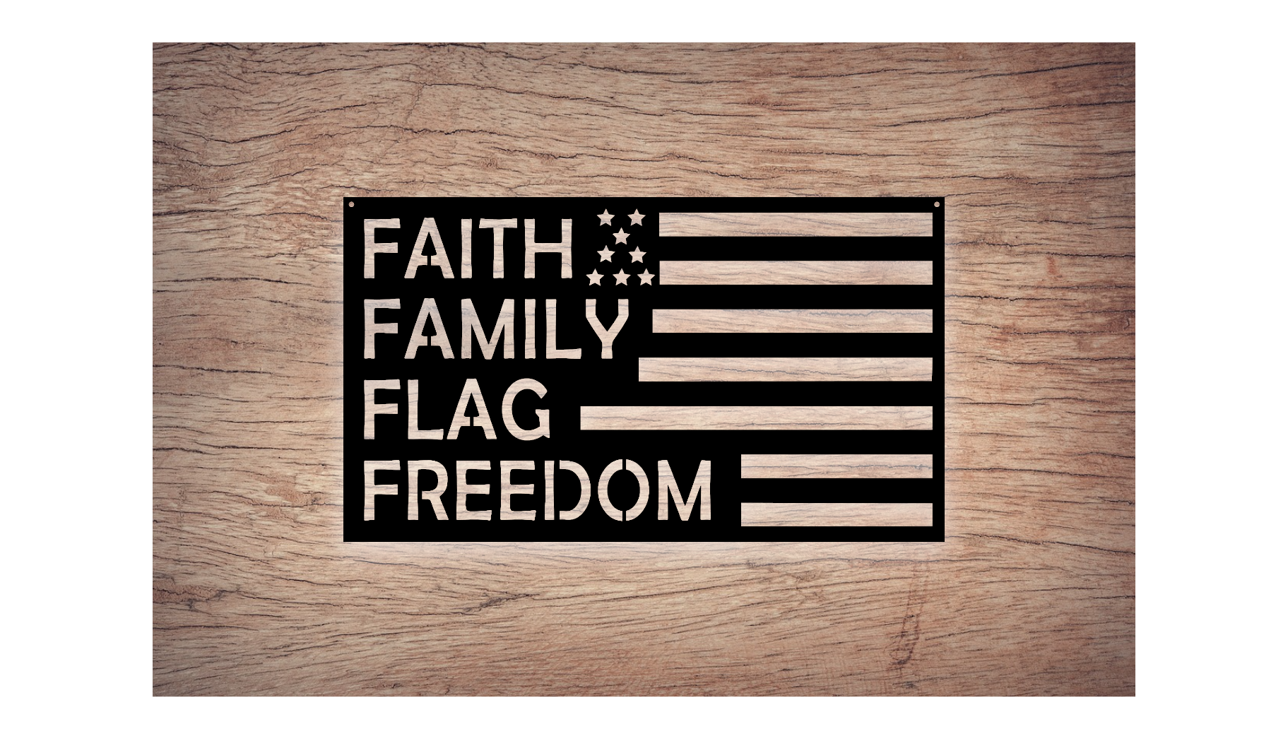 Faith Family Flag Freedom Metal Flag – Elite Metal Design LLC