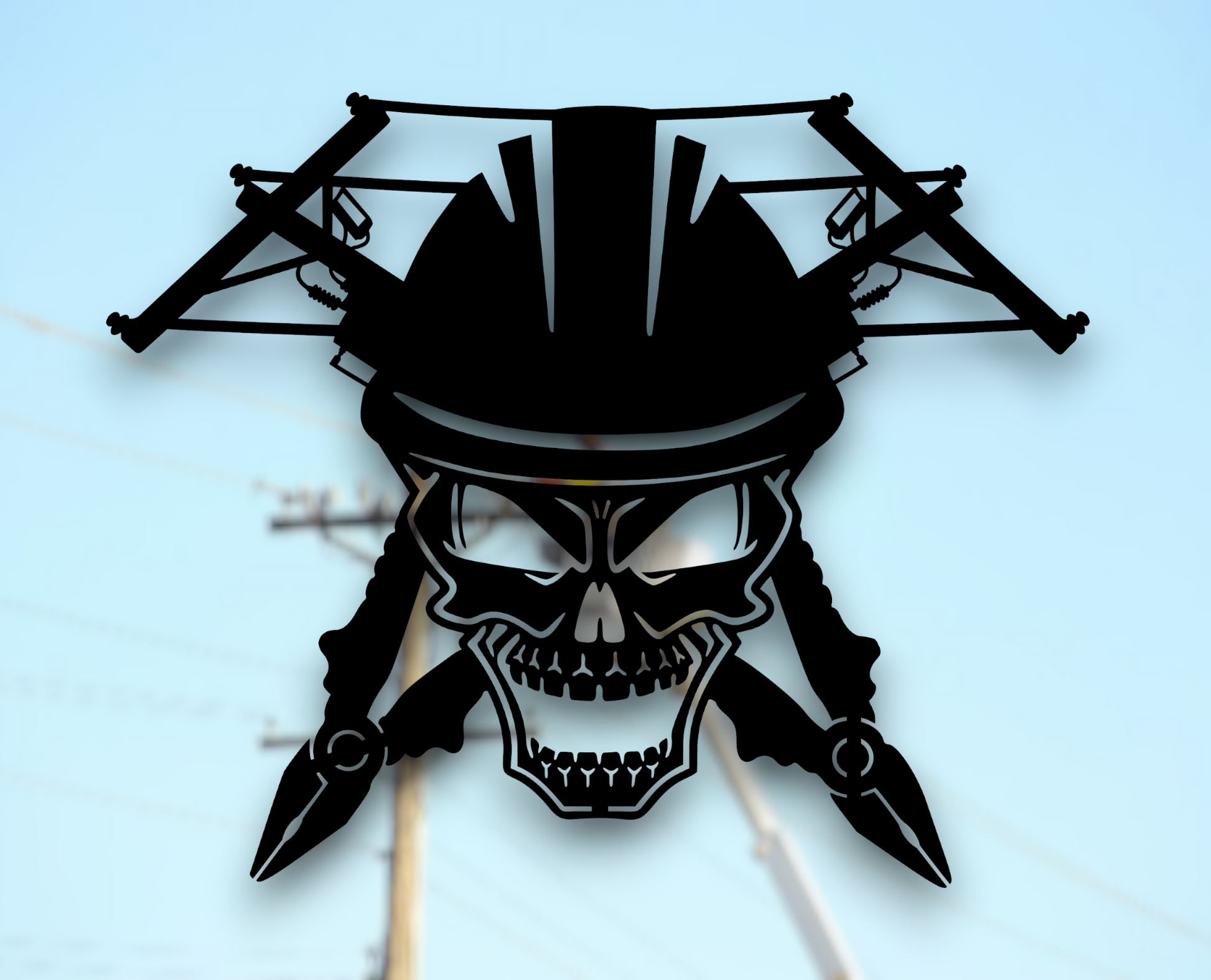 Metal lineman skull