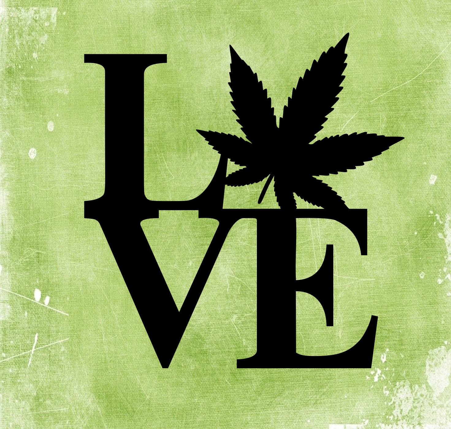 love 420 weed marijuana metal sign
