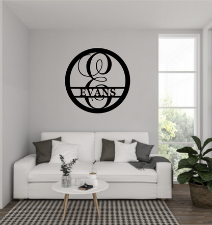Monogram Circle Split-Style 3
