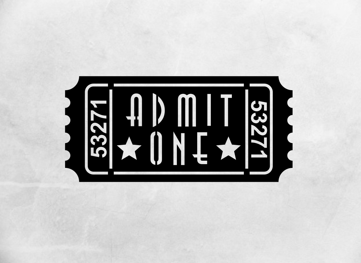 Admit One Movie Ticket