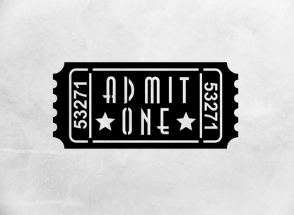 Admit One Movie Ticket