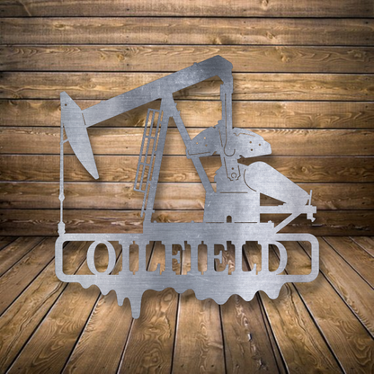 Oil Field Pump Name Plaque
