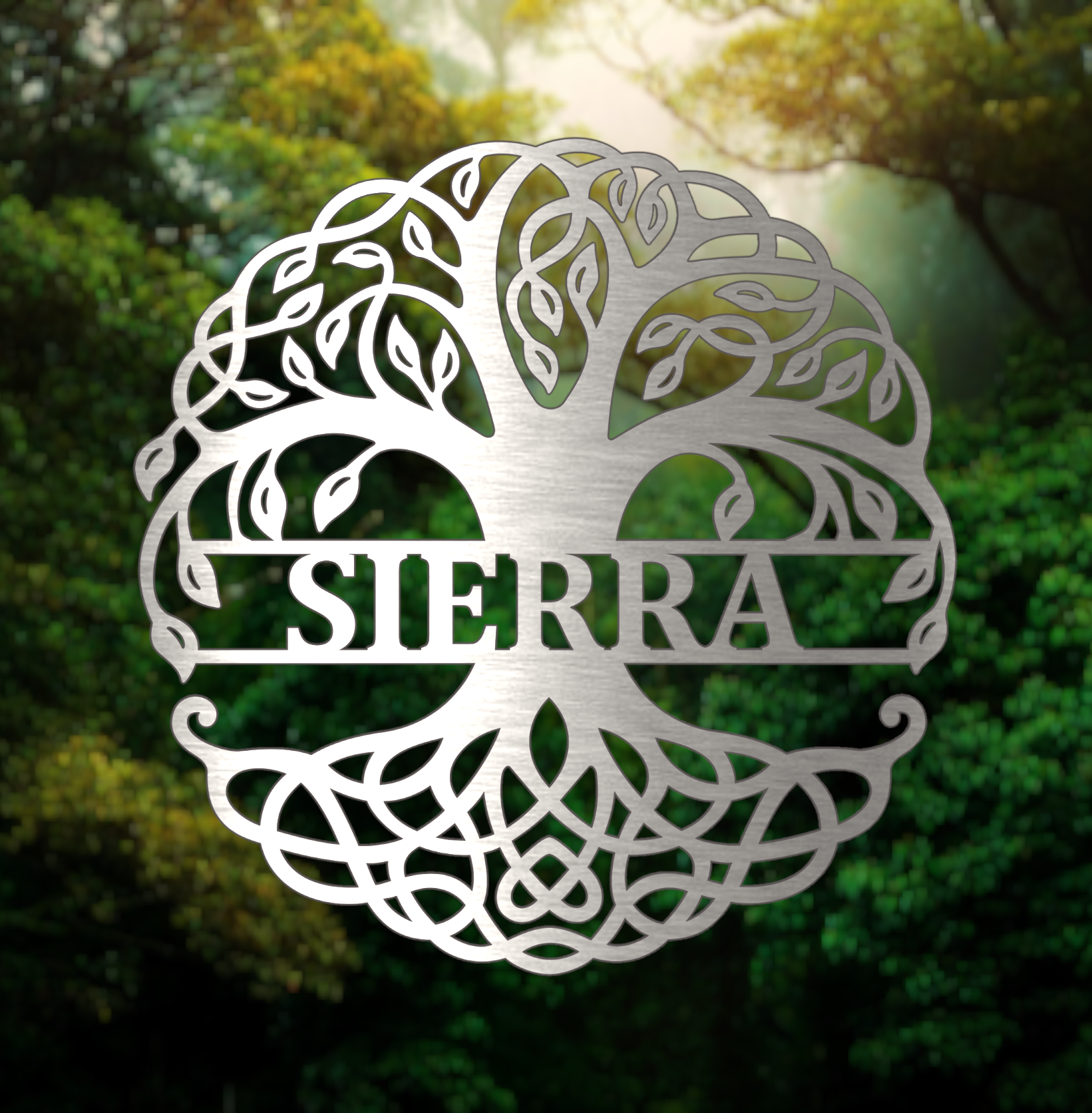 celtic tree of life monogram custom name