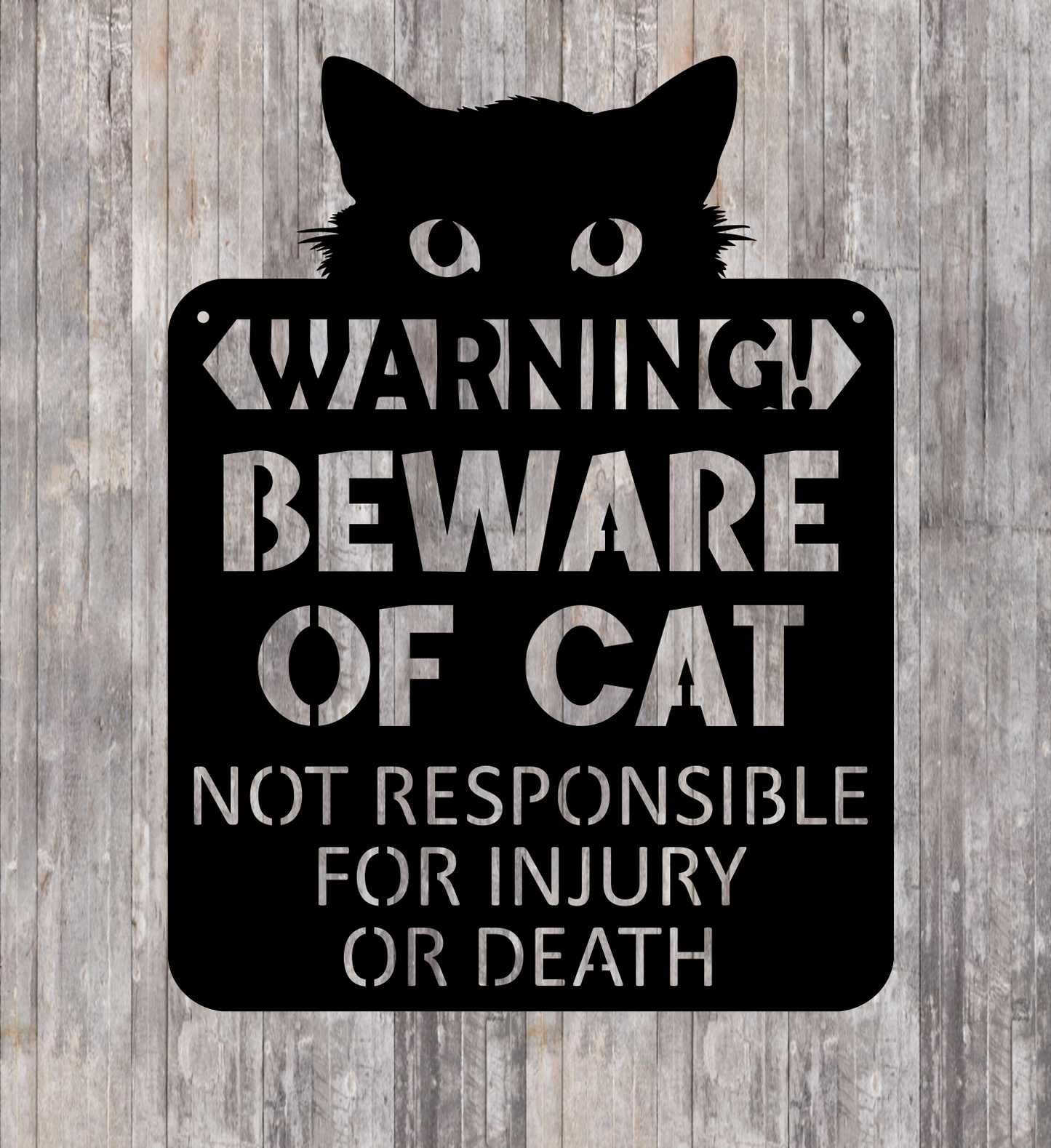 Warning Beware of Cat