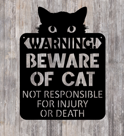 Warning Beware of Cat