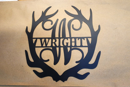 Antler Wreath Monogram