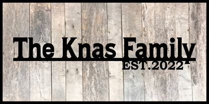 Family Name Sign - Style 3